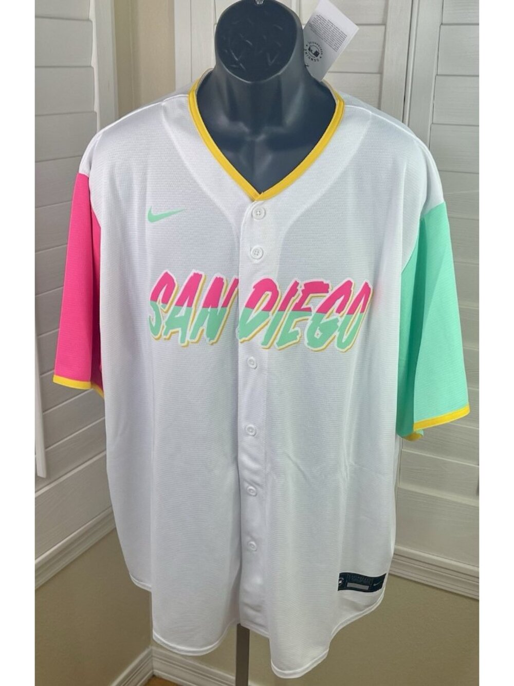 Nike MLB San Diego Padres White City Connect Baseball Jersey, Men 3XL - NWT $140